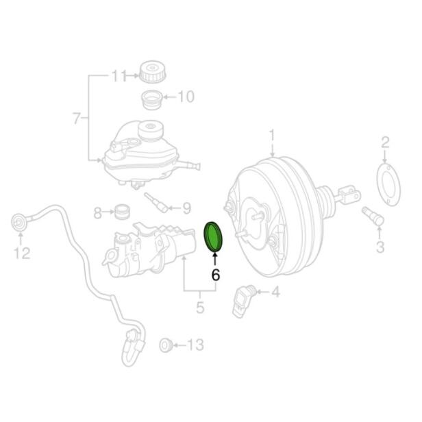 Mercedes Brake Master Cylinder Seal 0014313360